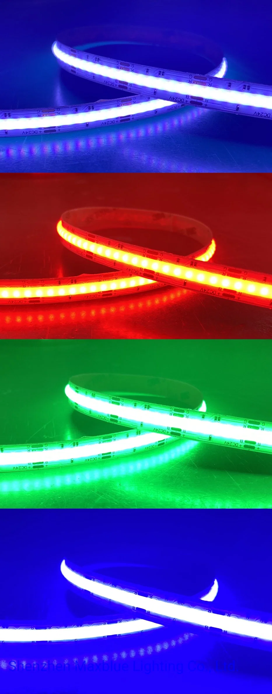 DC24V 840chips RGB Color Changing COB LED Light Strip