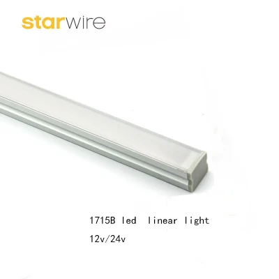 1715 15.8W 10W 5W /M Small Surface Mounted Square Lens Aluminum LED Linear Lighting
